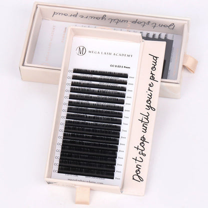 0.03 Cashmere Ultra Dark Volume Lash Trays Mega Lash Academy