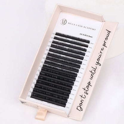 0.03 Cashmere Ultra Dark Volume Lash Trays Mega Lash Academy C Mixed 5-9 mm