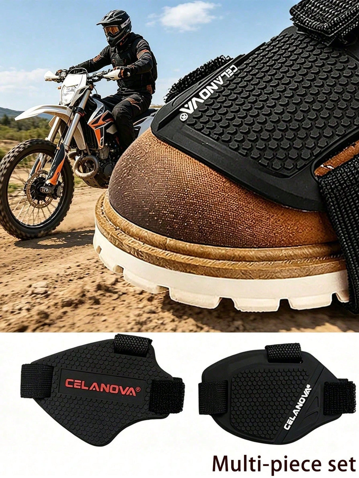 1/2/3/4pcs Motorcycle Gear Shift Pad Boot Covers, Black Motorcycle Shoe Covers, PVC Material, Protective Pad, Unisex, Outdoor Activities, Summer