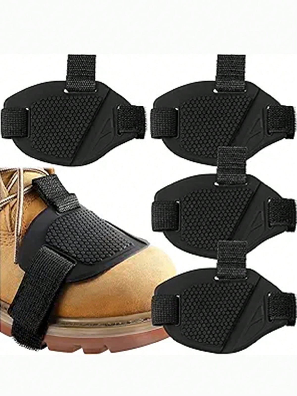 1/2/3/4pcs Motorcycle Gear Shift Pad Boot Covers, Black Motorcycle Shoe Covers, PVC Material, Protective Pad, Unisex, Outdoor Activities, Summer