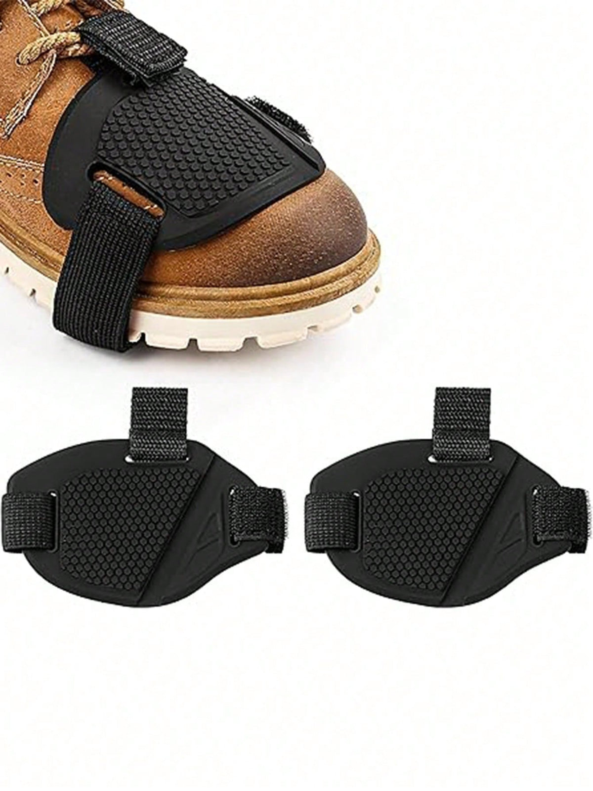 1/2/3/4pcs Motorcycle Gear Shift Pad Boot Covers, Black Motorcycle Shoe Covers, PVC Material, Protective Pad, Unisex, Outdoor Activities, Summer