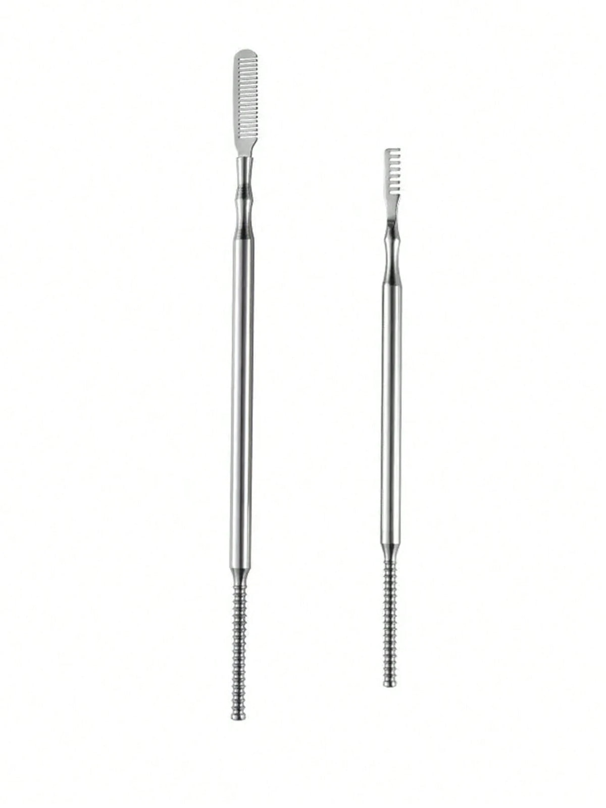 1/2 PCS Heat Curling Eyelash Tools, Stainless Steel Double-Tipped Eyelash Comb, Assistant Comb For Eyelash Bridging By Professional Eyebrow Artists For Organizing Eyelash Curling Rods, Essential Eyela