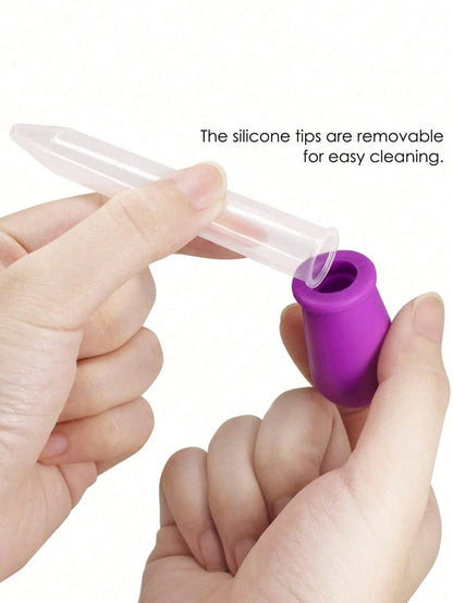 1/3/6pcs 5ml Silicone Pipette Dropper For Feeding Medicine, Liquid, Eye And Ear, School Laboratory Experiment Supplies/3/1pc (One Size Is 6pcs/Pack), Back To School