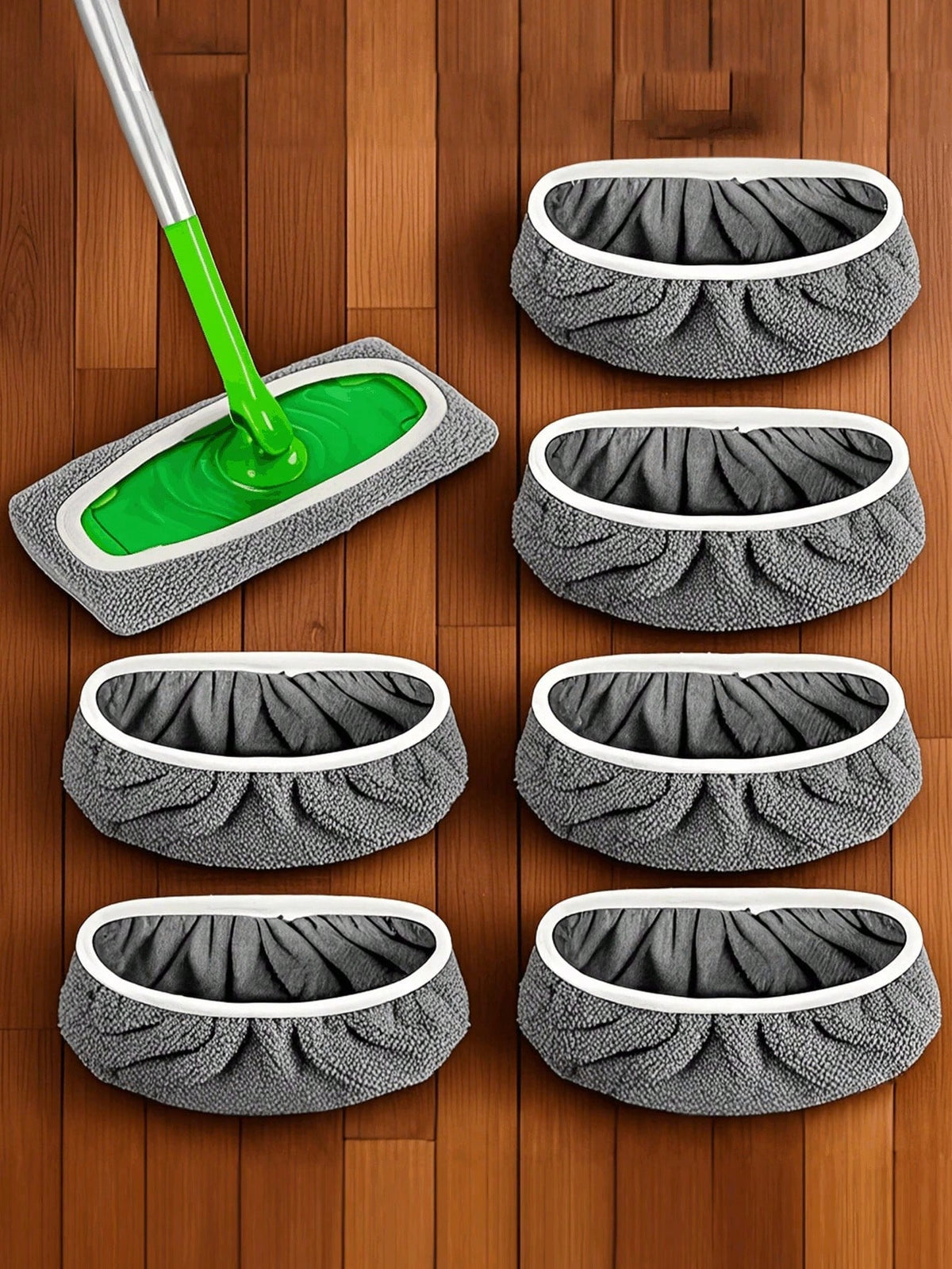 1/4Pcs Reusable Mop Pads, Dry & Wet Dual-Use Flat Mop Covers, Washable Mop Refills, Highly Absorbent & Durable, Compatible With Most Flat Mops, Suitable For Hardwood & Various Surfaces, Efficient Floo