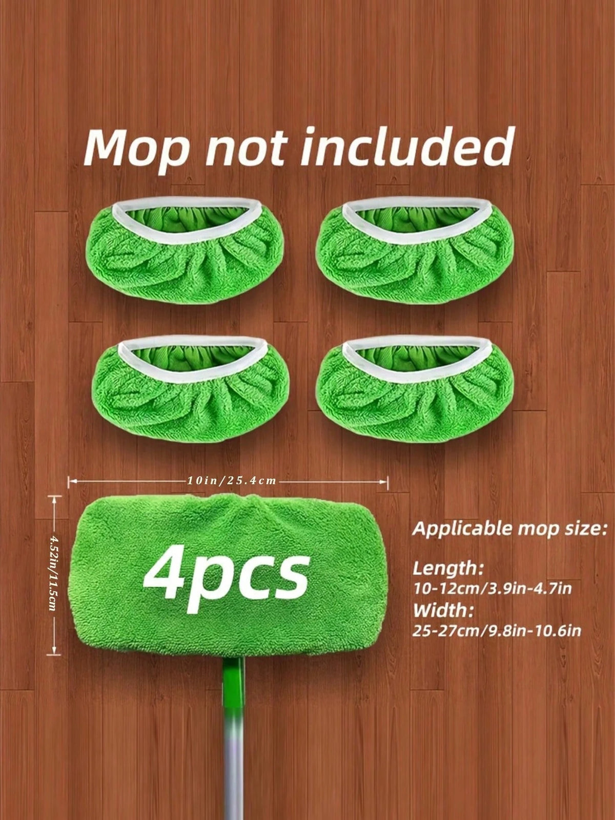 1/4Pcs Reusable Mop Pads, Dry & Wet Dual-Use Flat Mop Covers, Washable Mop Refills, Highly Absorbent & Durable, Compatible With Most Flat Mops, Suitable For Hardwood & Various Surfaces, Efficient Floo