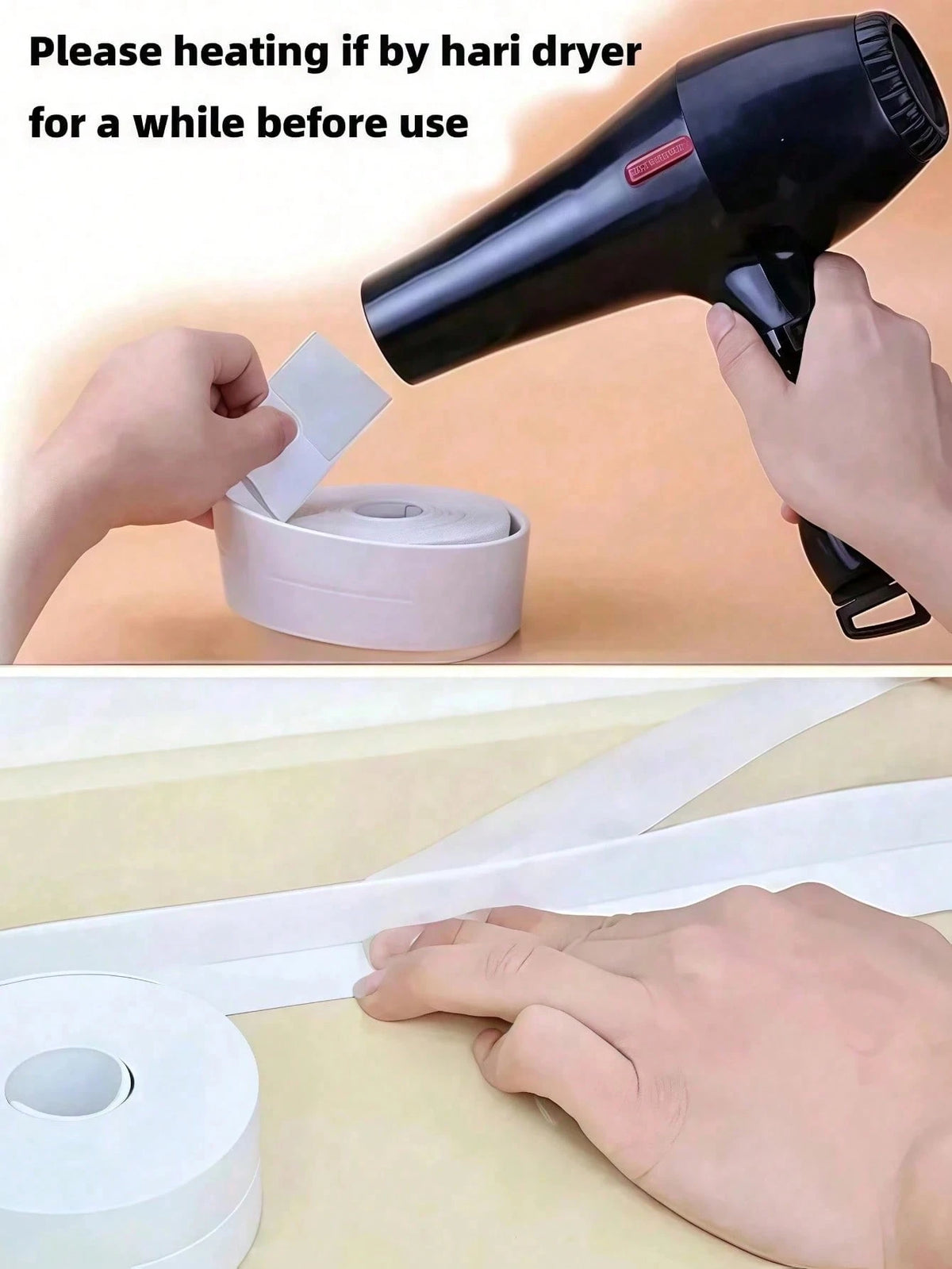 1 Roll PVC Waterproof Sealing Tape, Self-Adhesive Anti-Crack Strip, Suitable For Sinks And Stoves, Floor Corner Gap Stickers, Moisture-Proof And Mold-Resistant, Suitable For Kitchen, Bathroom, Toilet
