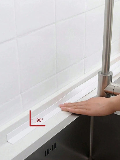 1 Roll PVC Waterproof Sealing Tape, Self-Adhesive Anti-Crack Strip, Suitable For Sinks And Stoves, Floor Corner Gap Stickers, Moisture-Proof And Mold-Resistant, Suitable For Kitchen, Bathroom, Toilet