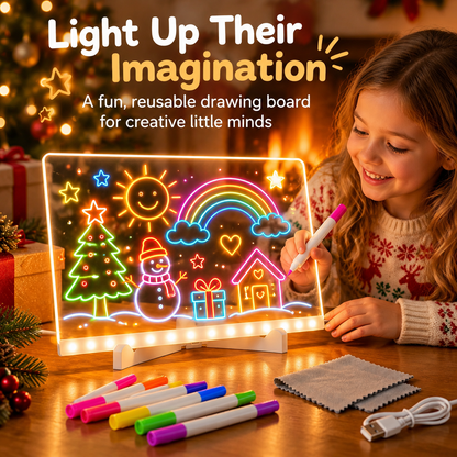 LED Drawing Board for Kids - LED Light Entertainment Toy with Light Effects