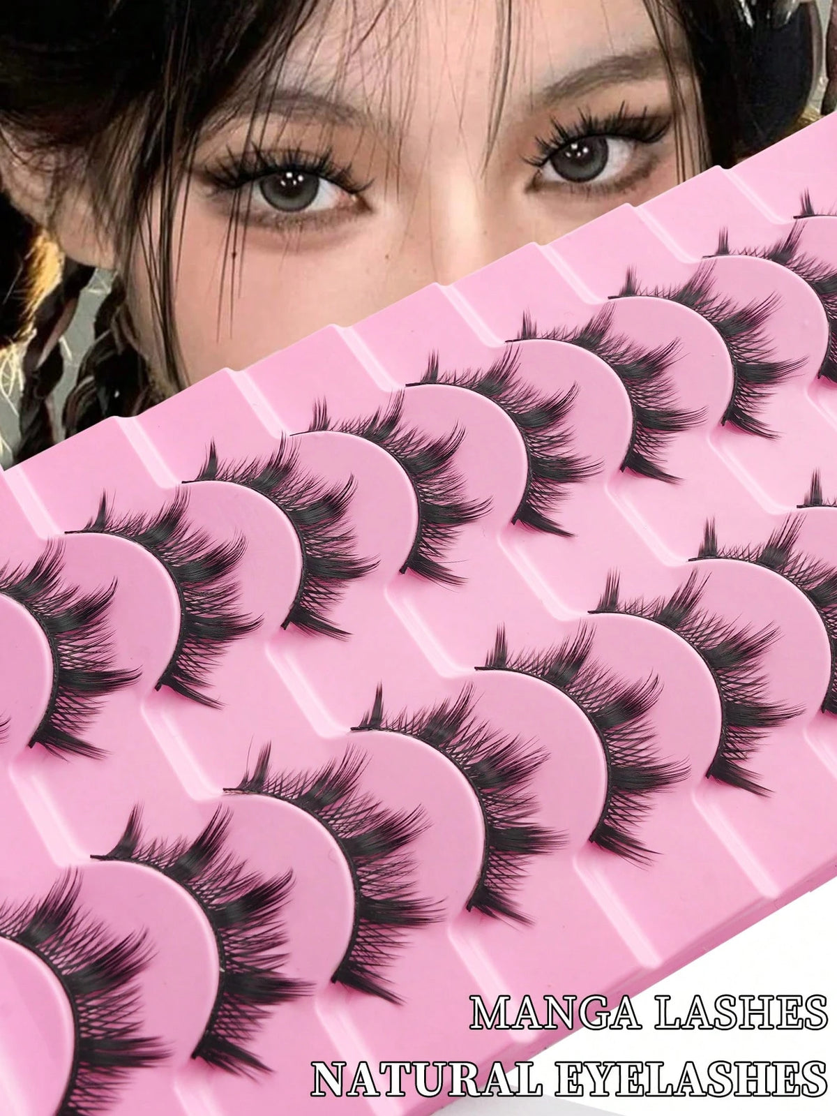 10 Pairs Of Comic EyelashesTransparent Eyelashes NaturalCross-Sparse False EyelashesRole-Playing Makeup ToolsEssential Tools For Travel, Beauty, Makeup Tools, Charm And Elegance