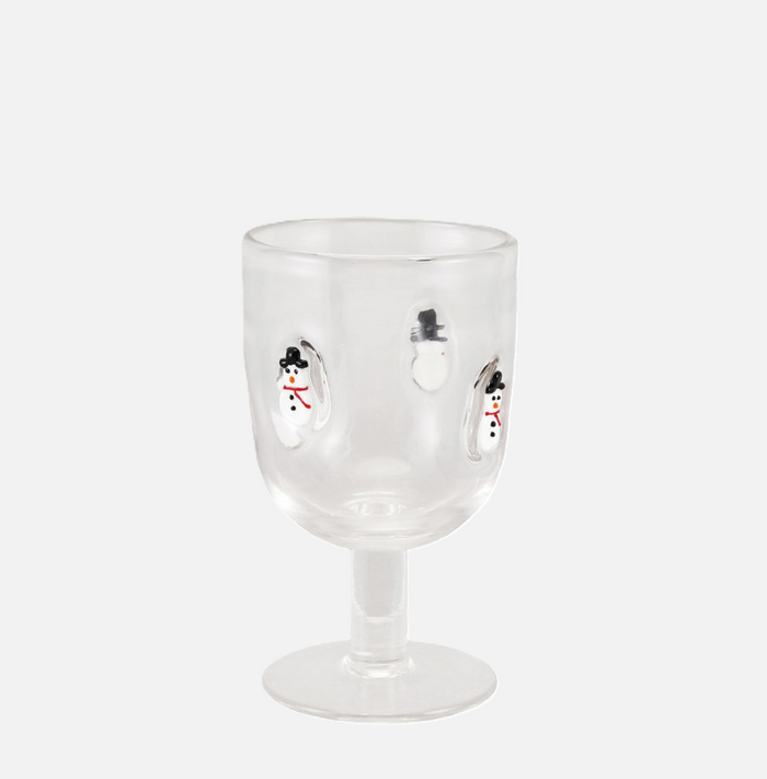 10oz. Stemmed Wine Glass w/ Embedded Holiday Icons - 13 Hub Lane   |  Drinking Glasses