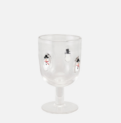 10oz. Stemmed Wine Glass w/ Embedded Holiday Icons - 13 Hub Lane   |  Drinking Glasses
