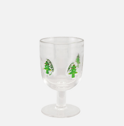 10oz. Stemmed Wine Glass w/ Embedded Holiday Icons - 13 Hub Lane   |  Drinking Glasses