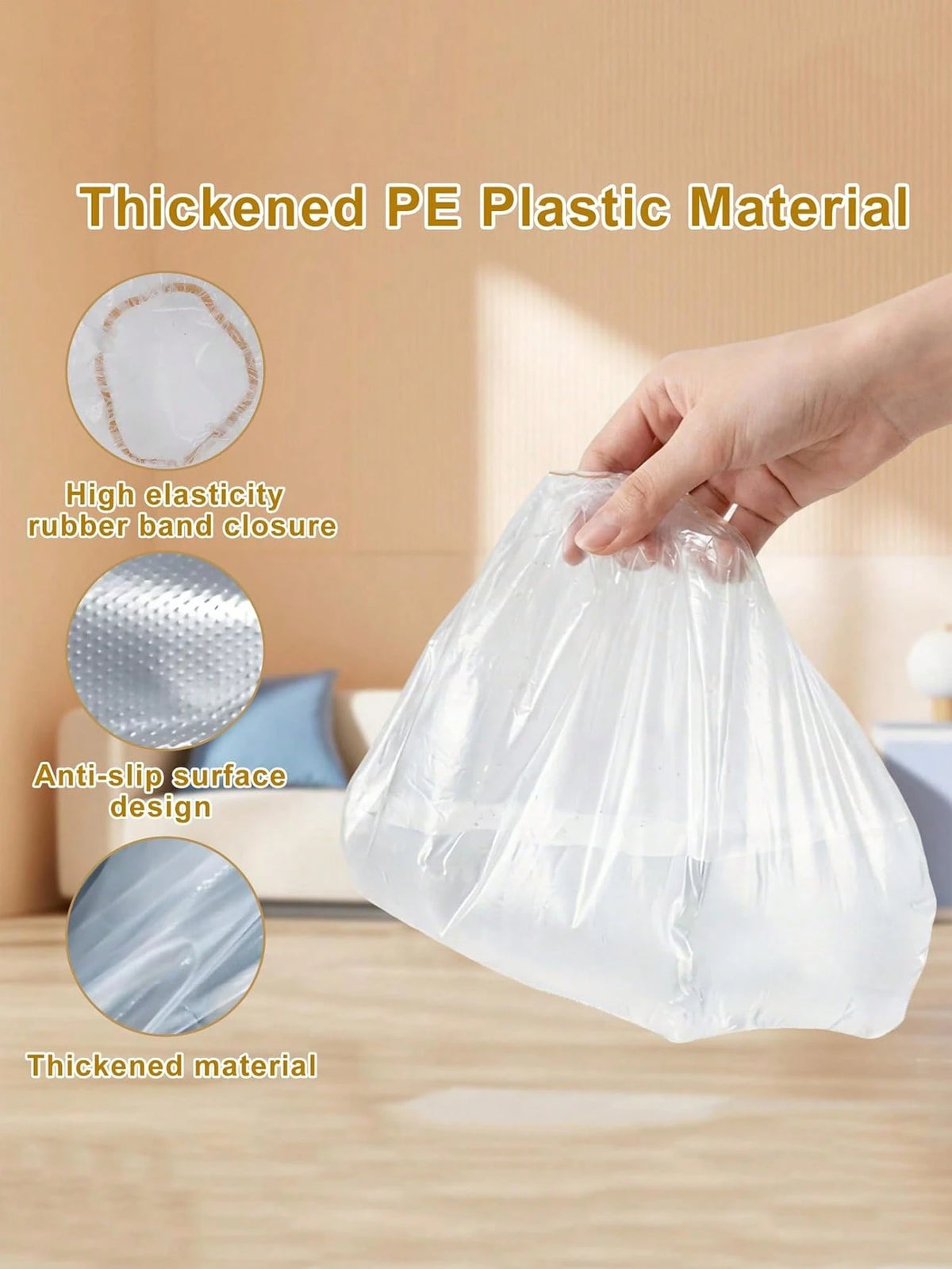 12 Pcs Waterproof Shoe Covers For Rain, Non-Slip Disposable Plastic Shoe Ponchos, Thickened PE Material Boot Covers (Clear)