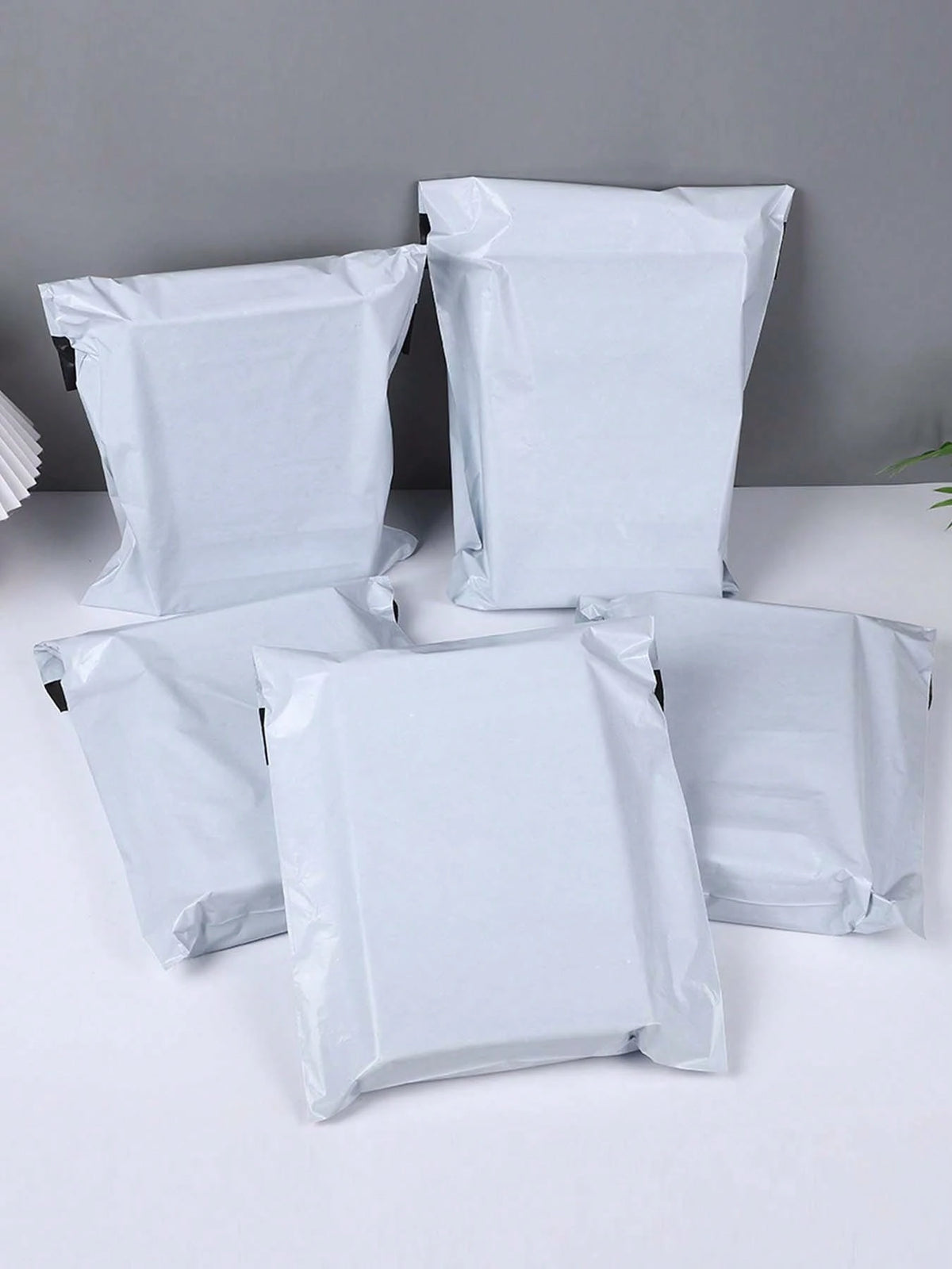 12pcs Extra Large White Self-Sealing Courier Bags, Waterproof Logistics Shipping Packaging Bags, Enlarged & Thickened Colored Courier Bags Suitable For Transportation, Clothing, Stationery, Party Gift