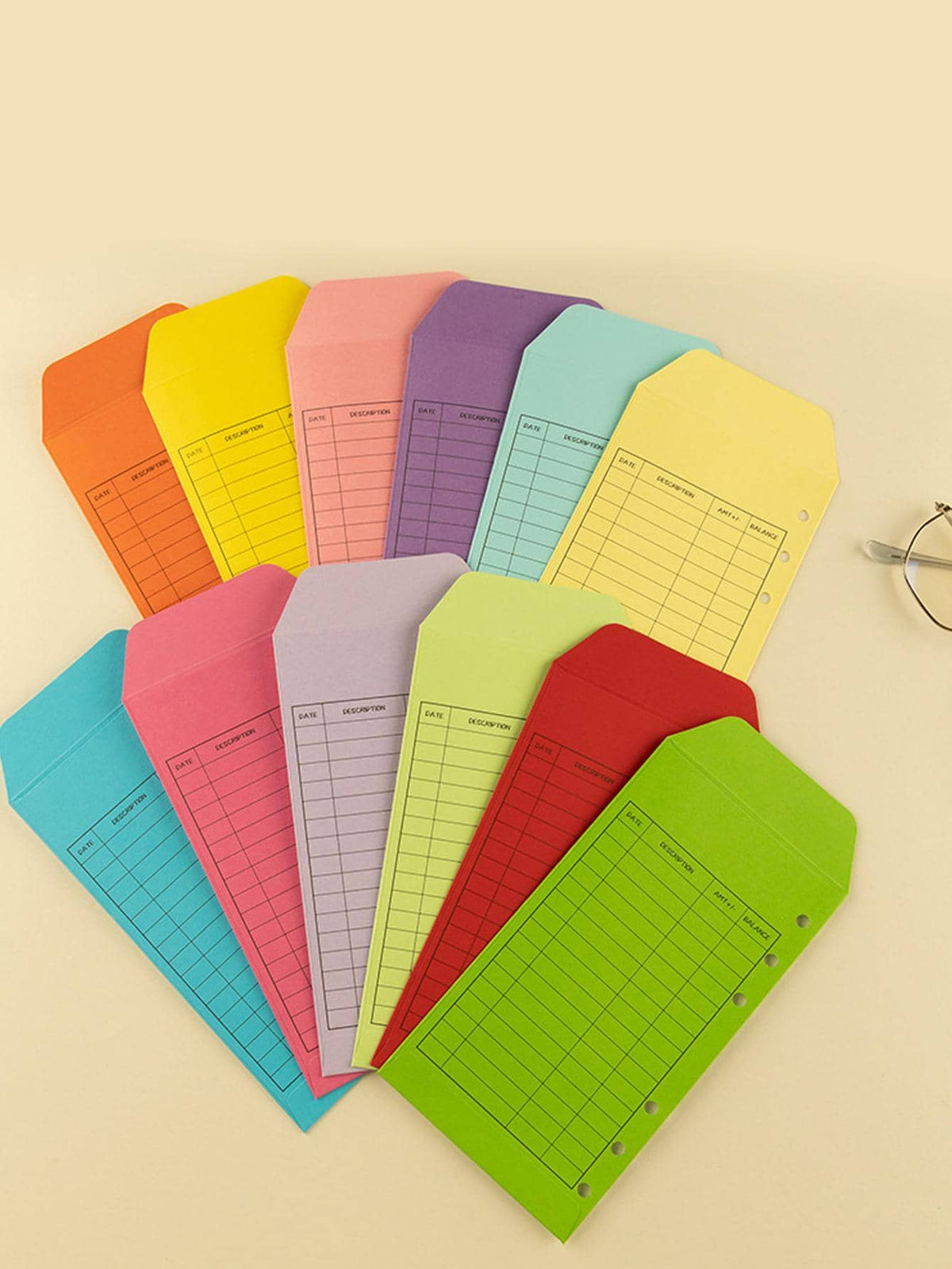 12pcs Mixed Color Envelope, Simple Multi-Purpose Paper Envelope For Office, School Back To School