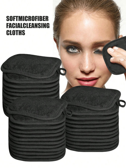 12pcs Soft Microfiber Facial, With Hanging Loop, Gentle On Skin, Reusable And Washable. Suitable For Christmas, Winter, Pink, Graduation, Birthday, Holiday, Summer, Autumn, Y2K, Fashion, Women's Mak