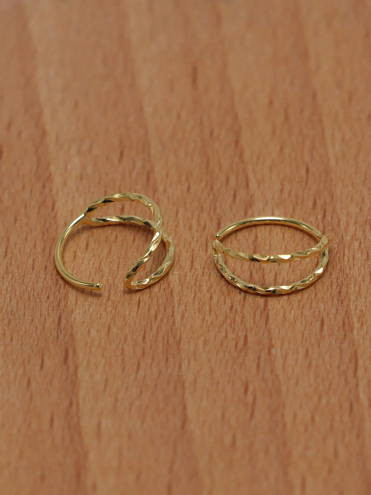 1pc 20G 9mm 925 Sterling Silver Nose Ring Earring Cartilage Piercing Septum Ring Snap Ring Soft Cartilage Double Ring Twisted Nose Stud Jewelry