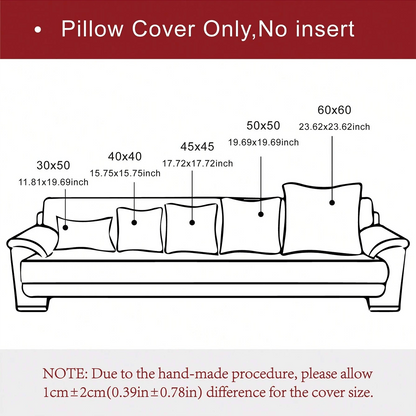 1pc/2pcs Caramel Bohemian Striped Throw Pillow Cover (Pillow Insert Not Included), Soft Plush Corduroy Solid Color Decorative Square Pillow Sham, Suitable For Holiday, Sofa, Bedroom, Bed, All Seasons