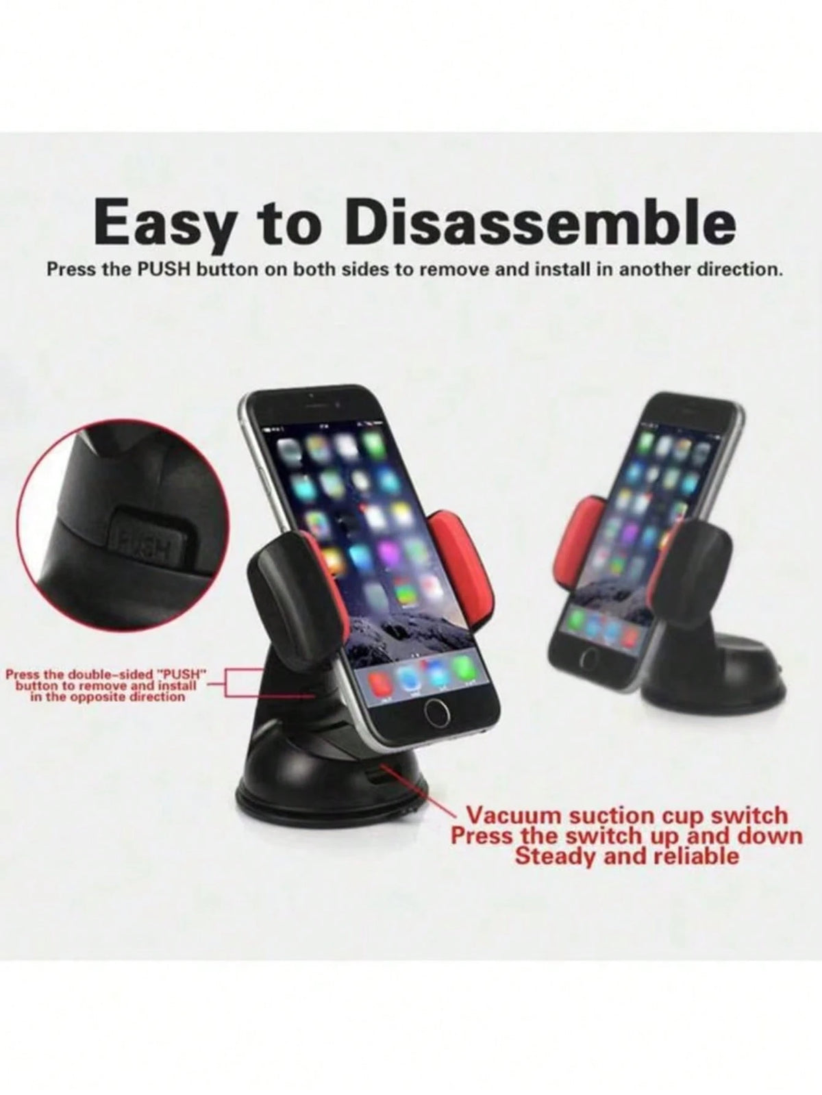 1pc 360 Degree Rotatable Multifunctional Car Phone Holder