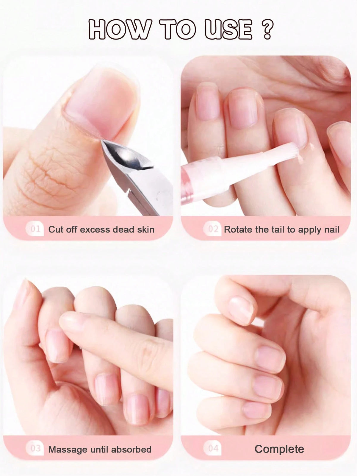 1pc 3ml Cherry Pink Nail Cuticle Care Oil Pen, Botanical Nourishing Oil Moisturizing Nail Edge Care Tool (Random Color)
