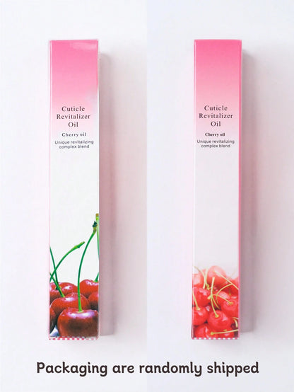 1pc 3ml Cherry Pink Nail Cuticle Care Oil Pen, Botanical Nourishing Oil Moisturizing Nail Edge Care Tool (Random Color)