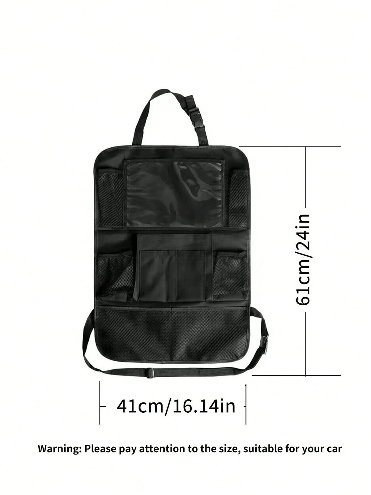 1pc Baby Car Seat Back Storage Bag, Oxford Cloth Organizer, Multi-Functional Anti-Dirt Hanging Bag For Toys, Essentials, Travel And Camping