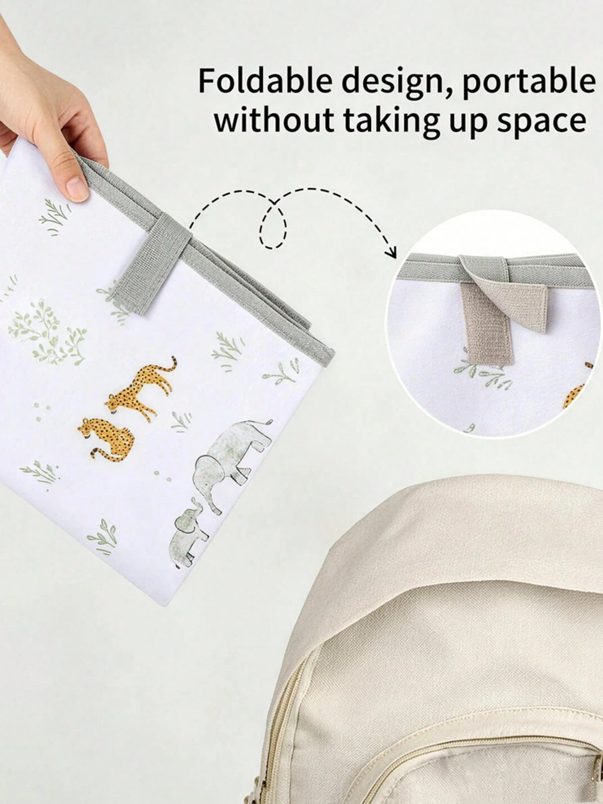 1pc Baby Car Seat Extension Pad, Cute Animal Print Foldable Travel Footrest With Mesh Storage Bag, Adjustable- Portable Infant Car Seat Leg Rest For Baby Flight And Travel