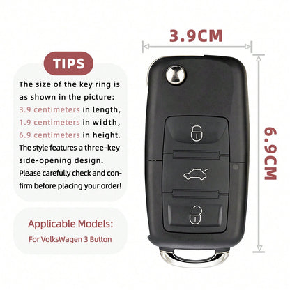 1pc Car Key Case-Luxury Print,Suitable For Jetta Mk6, Polo Mk5, Golf Mk6, Tiguan Mk1, Passat B7, Passat NMS, Caddy Mk3, Beetle, Amarok, Touran Mk1. Advanced Soft-Touch, Does Not Block Signal, Unisex.