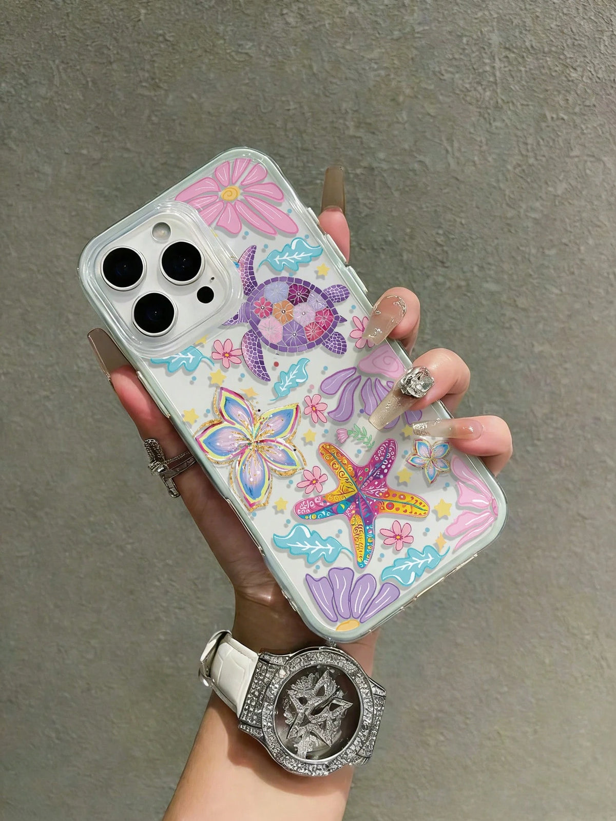 1pc Contrast Color 2-In-1 Turtle Pattern Phone Case Compatible With Apple 17/17Pro/17promax/16/16Pro/16promax/15/15Pro/15promax/14/14Pro/14promax/13/13Pro/13promax/12/11 Protective Cover