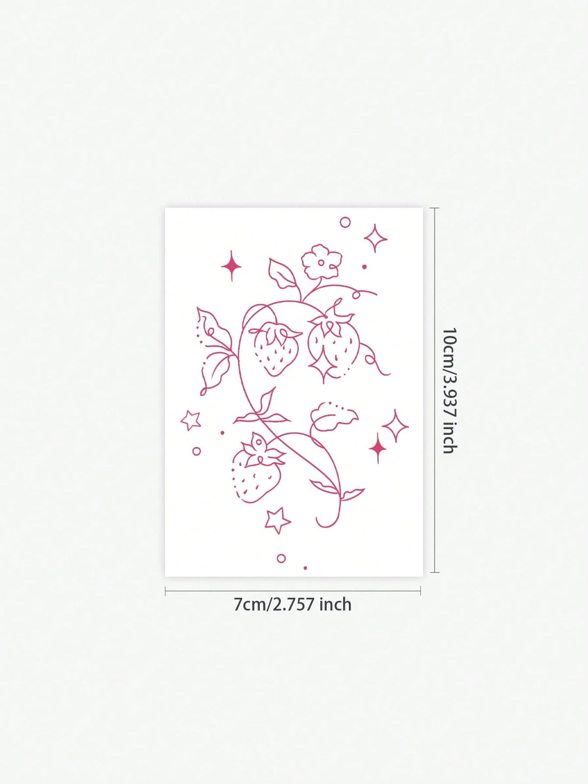 1pc East Asian Art Style Red Flower Temporary Tattoo Sticker, Waterproof, Sweatproof, Disposable Use, Arm/Back Adhesive, Suitable For Fashionable People's Daily Use