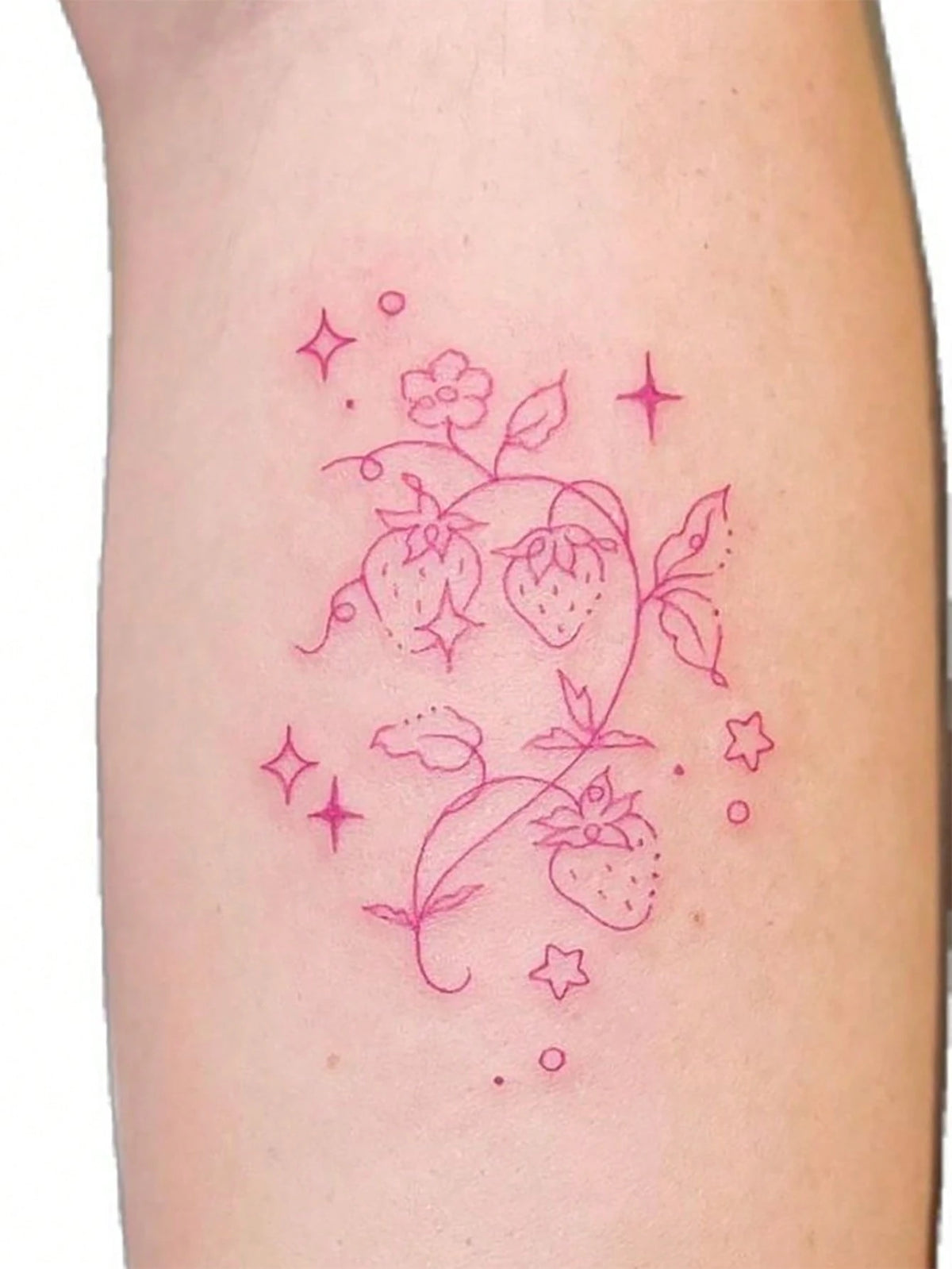 1pc East Asian Art Style Red Flower Temporary Tattoo Sticker, Waterproof, Sweatproof, Disposable Use, Arm/Back Adhesive, Suitable For Fashionable People's Daily Use