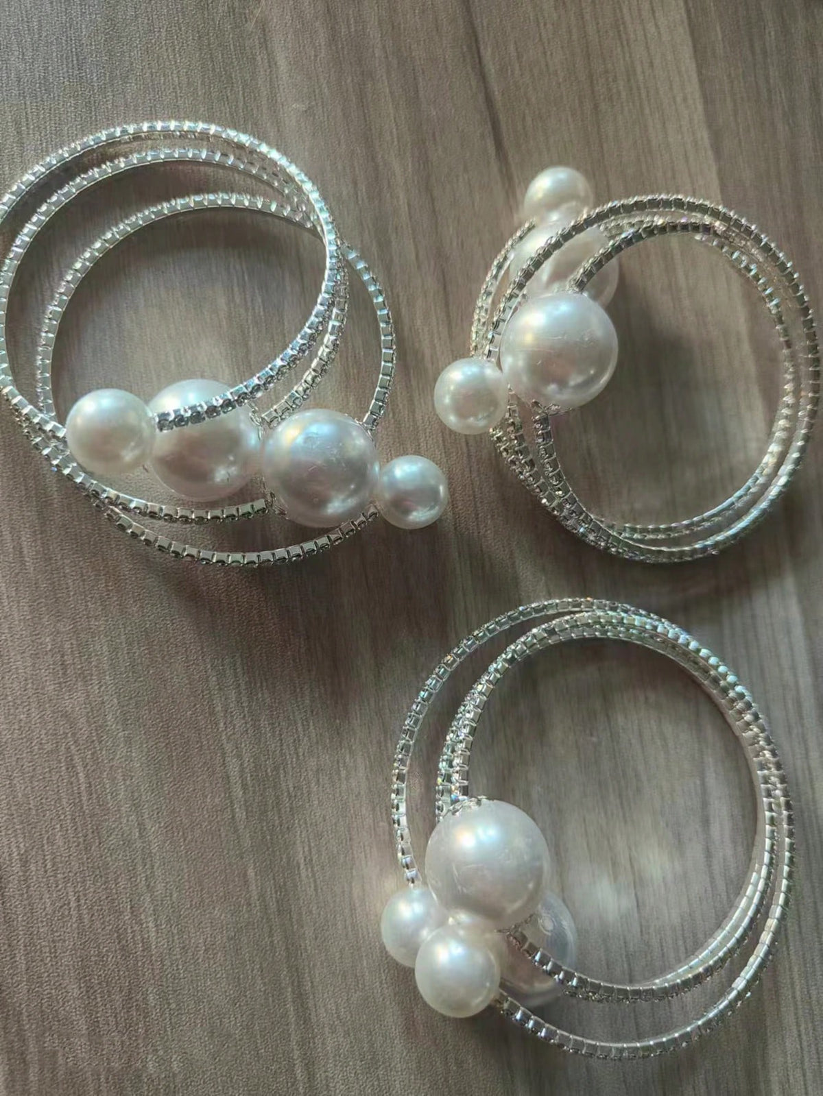1pc Exquisite Rhinestone & Faux Pearl Decor Bangle For Women For Daily Decoration Elegant Valentine's Day Accessories