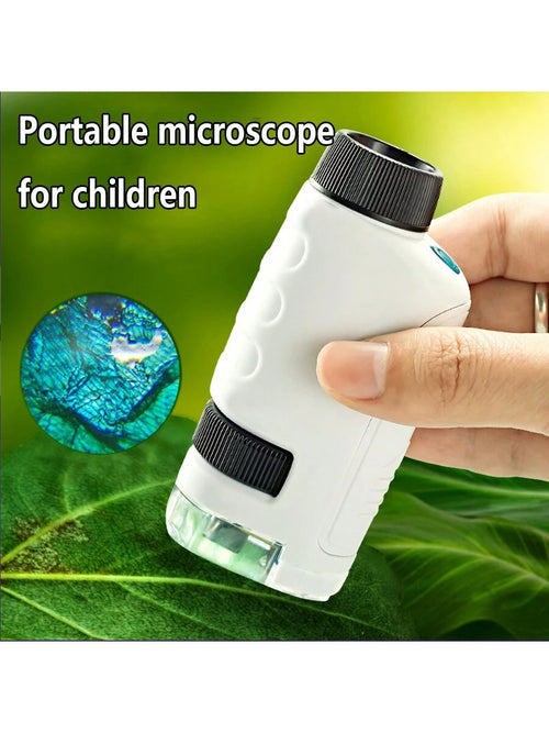 1pc Kids Portable Microscope Magnifier, Adjustable Focus Optical Research Science Educational Exploration Toy For Children