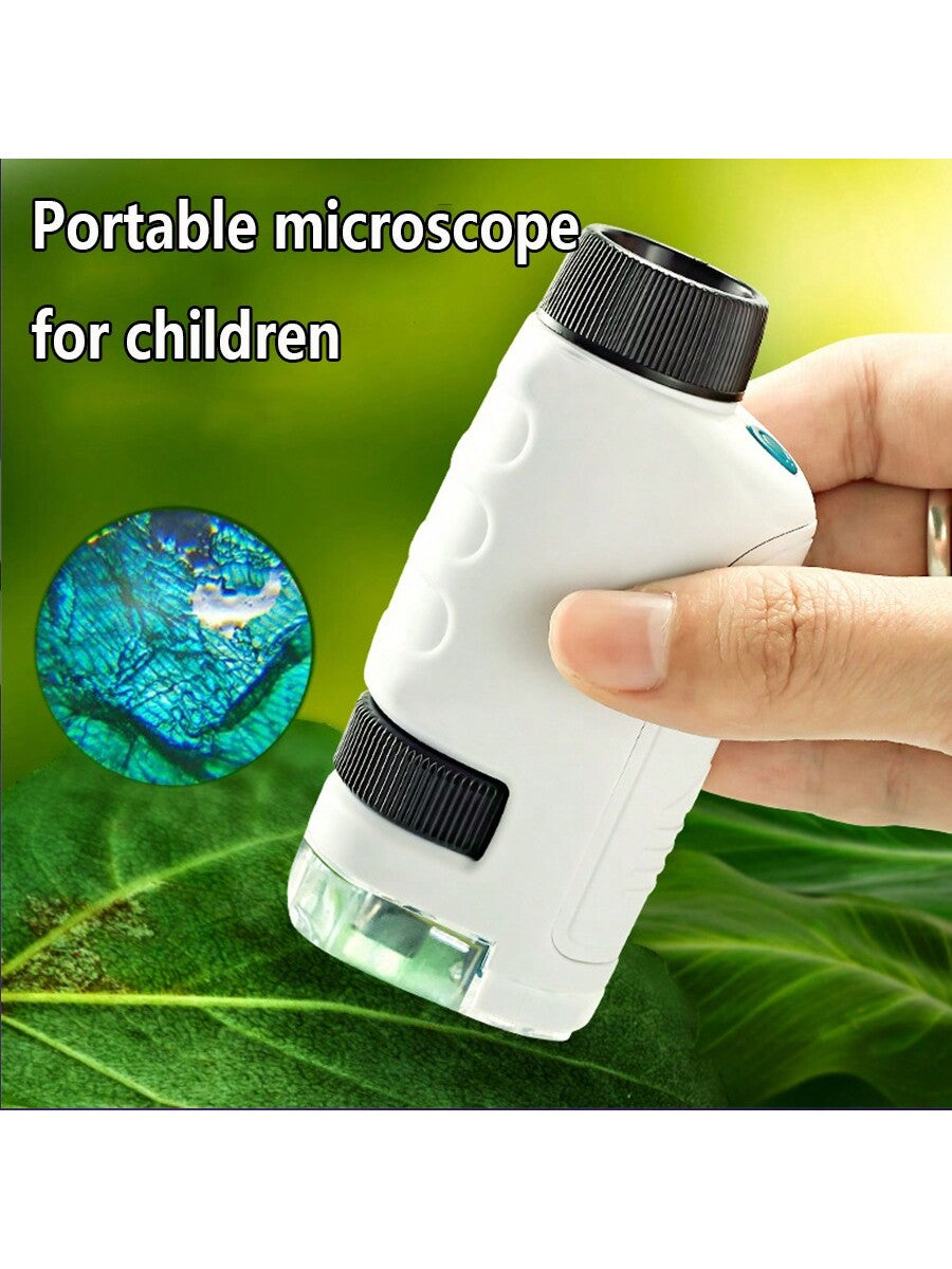 1pc Kids Portable Microscope Magnifier, Adjustable Focus Optical Research Science Educational Exploration Toy For Children