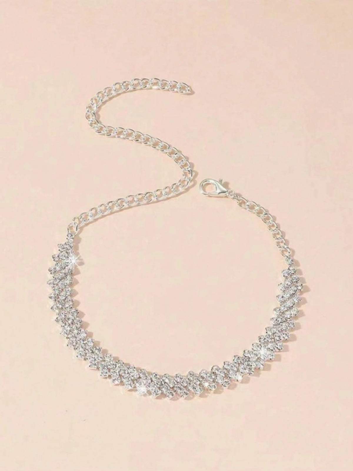 1pc Luxury Stainless Steel Anklet, Embellished Design, Suitable For Women's Daily Or Party Wear, Also Can Be Given As A Gift