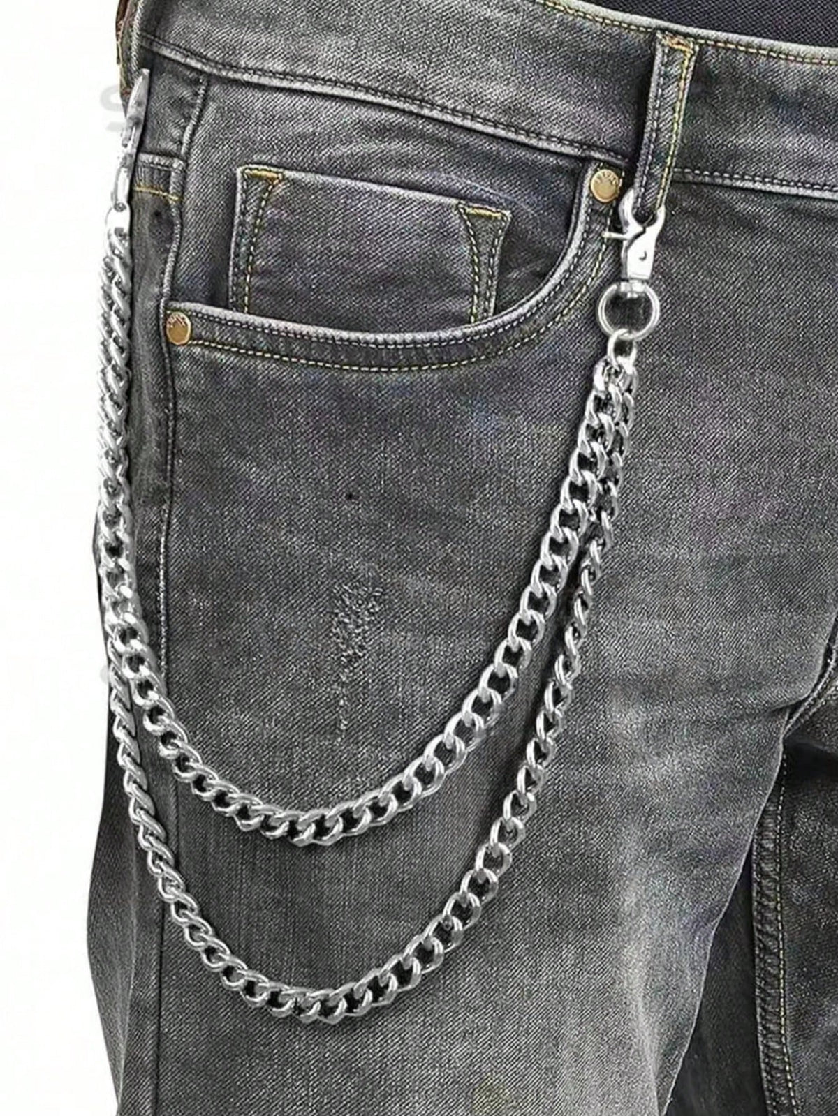 1pc Multi-Layer Key Chain| Punk Pants Chain Motorcycle Riding Jeans Accessory