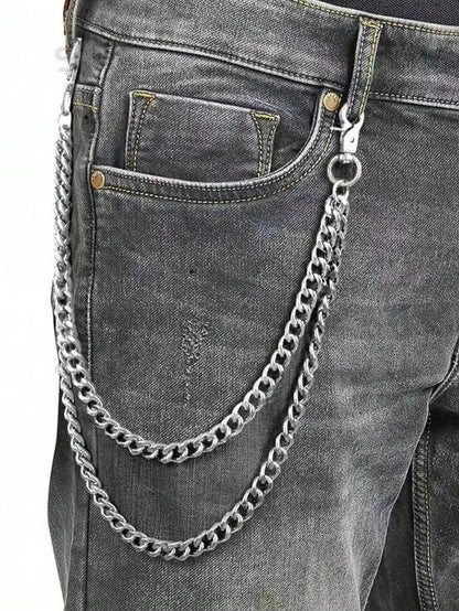1pc Multi-Layer Key Chain| Punk Pants Chain Motorcycle Riding Jeans Accessory