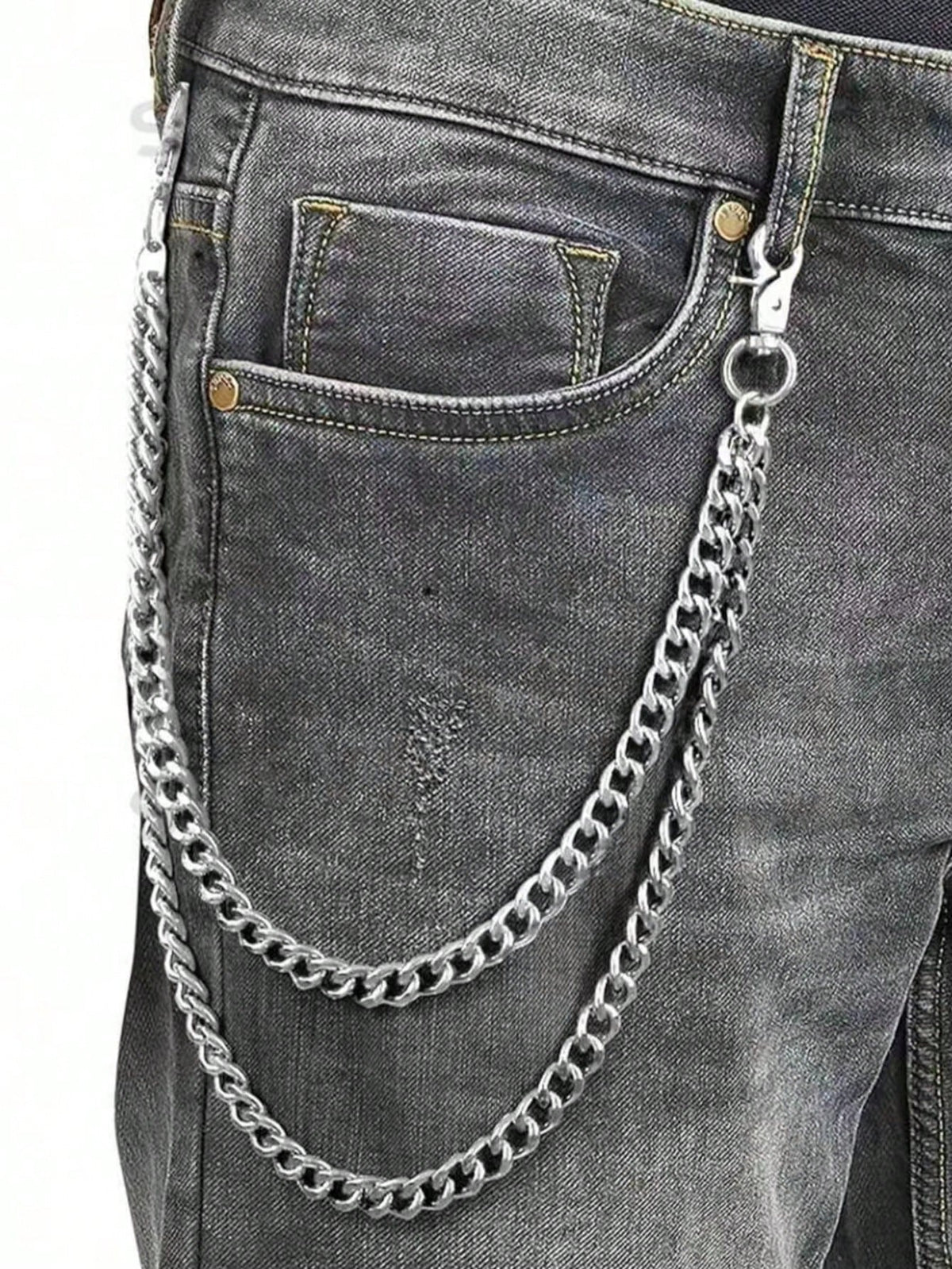1pc Multi-Layer Key Chain| Punk Pants Chain Motorcycle Riding Jeans Accessory
