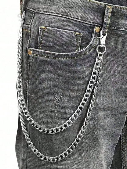 1pc Multi-Layer Key Chain| Punk Pants Chain Motorcycle Riding Jeans Accessory