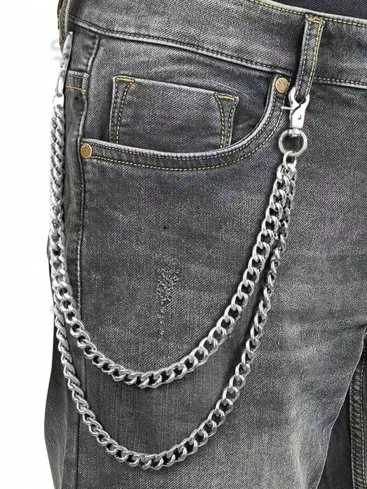 1pc Multi-Layer Key Chain| Punk Pants Chain Motorcycle Riding Jeans Accessory