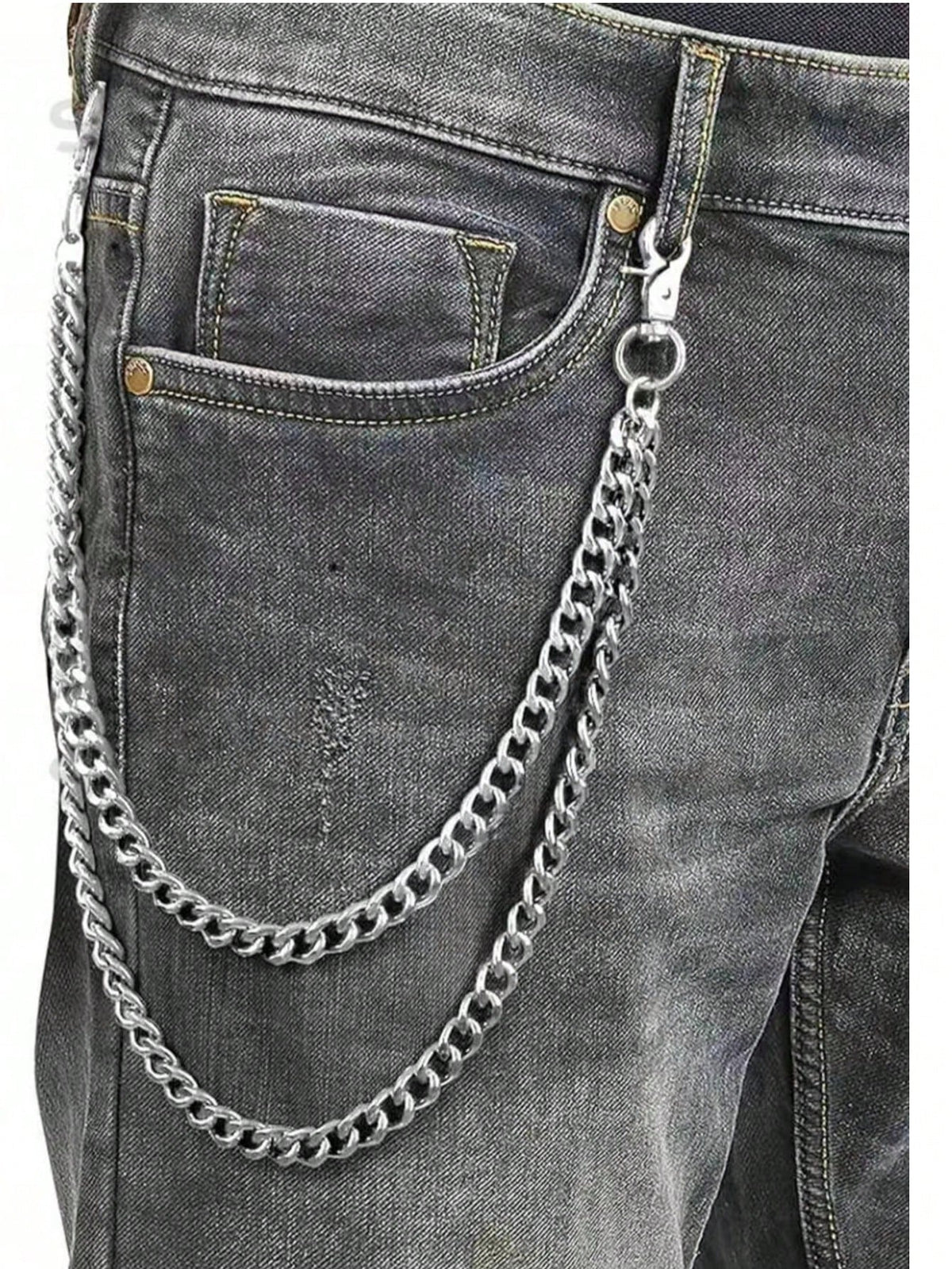 1pc Multi-Layer Key Chain| Punk Pants Chain Motorcycle Riding Jeans Accessory