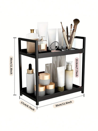 1PC MultiTier SpaceSaving Sturdy Durable EasyClean Multifunctional Versatile Adjustable Cosmetic Organizer Storage Rack Tray Vanity DressingTable Bathroom Bedroom Kitchen HomeDecor HotSearch ForWomen