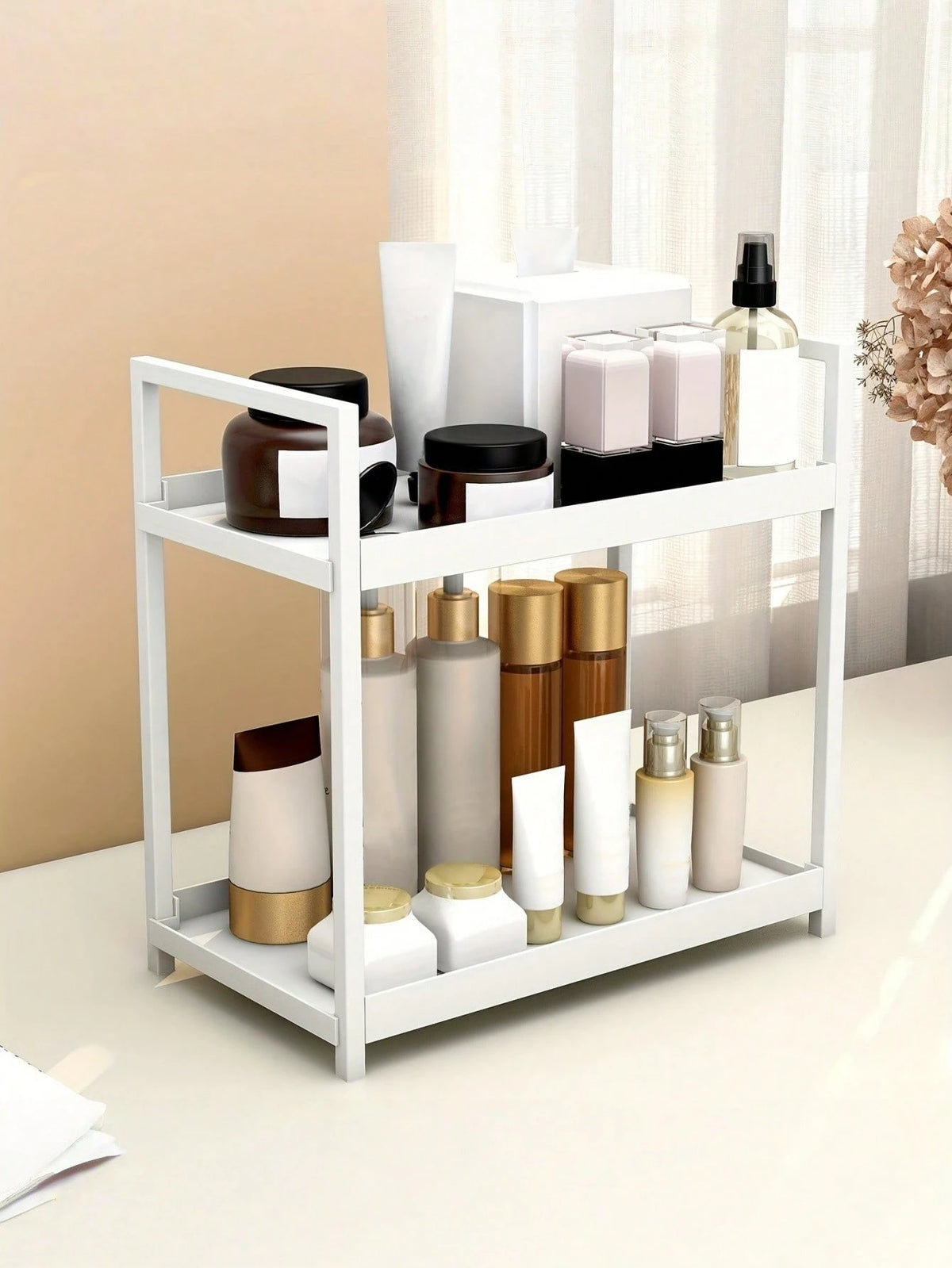 1PC MultiTier SpaceSaving Sturdy Durable EasyClean Multifunctional Versatile Adjustable Cosmetic Organizer Storage Rack Tray Vanity DressingTable Bathroom Bedroom Kitchen HomeDecor HotSearch ForWomen