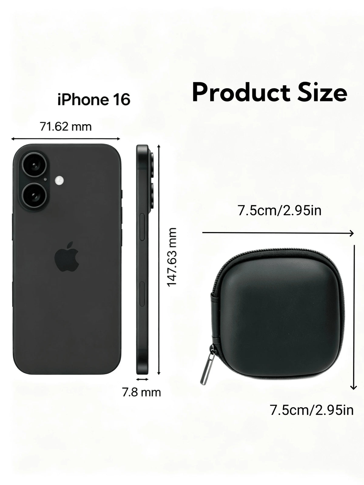 1pc Portable Coin Purse, Earphone Case, Earbud Storage Box, USB Cable Organizer, Storage Bag, Key Holder, Charger Pouch, Wireless Earbuds & Headphones Case, Essential College Dorm Travel Organizer, Co