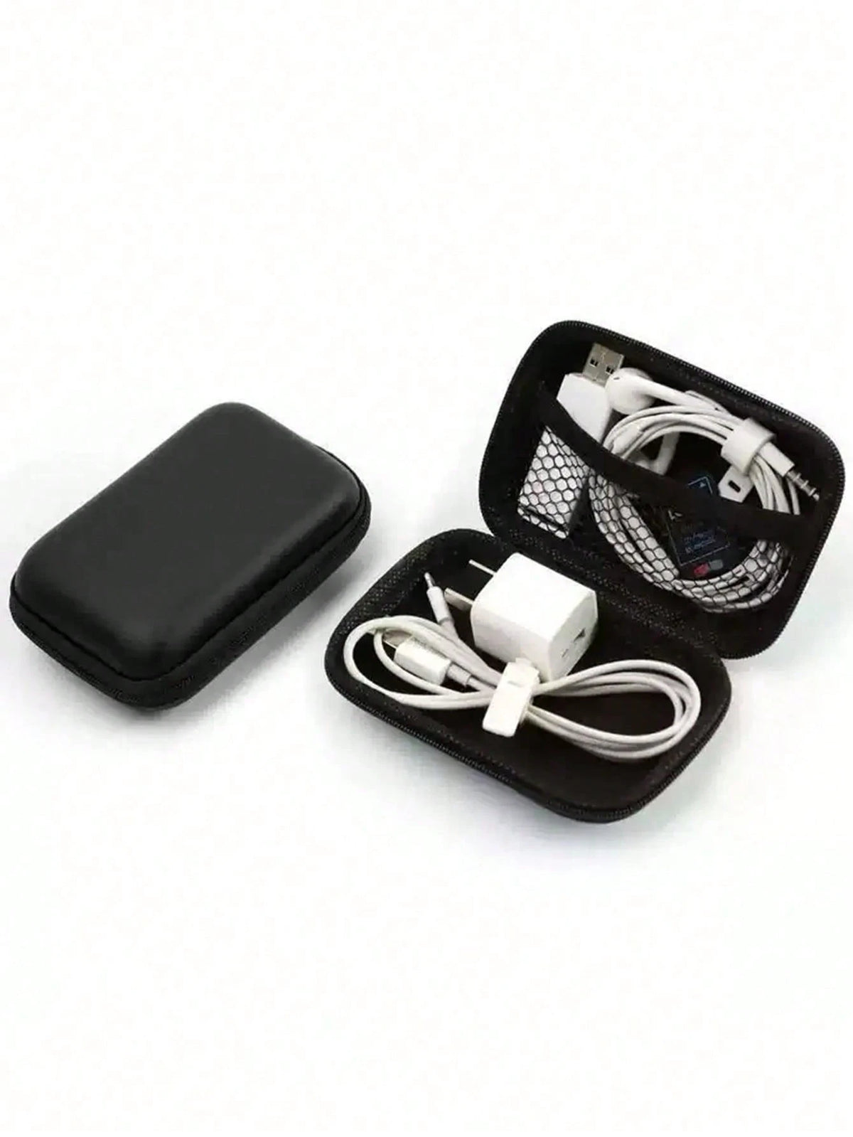 1pc Portable Coin Purse, Earphone Case, Earbud Storage Box, USB Cable Organizer, Storage Bag, Key Holder, Charger Pouch, Wireless Earbuds & Headphones Case, Essential College Dorm Travel Organizer, Co