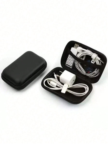 1pc Portable Coin Purse, Earphone Case, Earbud Storage Box, USB Cable Organizer, Storage Bag, Key Holder, Charger Pouch, Wireless Earbuds & Headphones Case, Essential College Dorm Travel Organizer, Co
