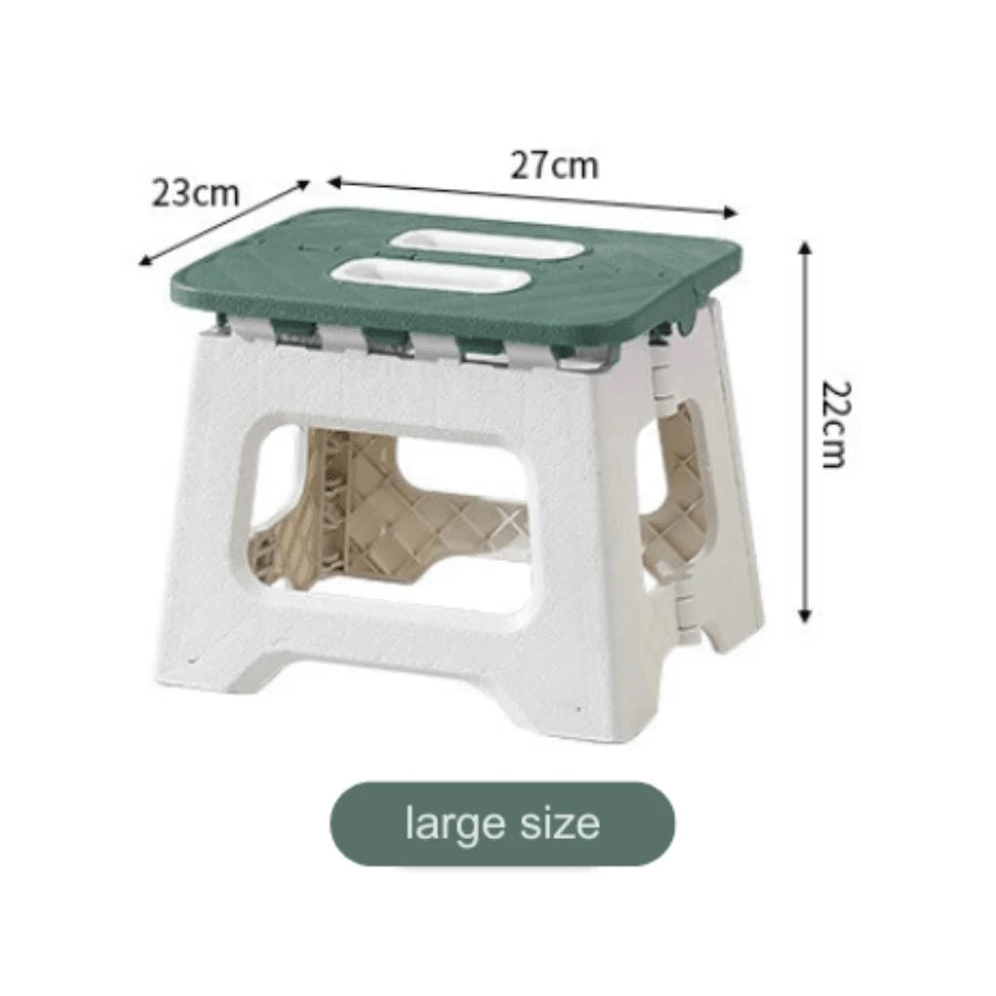 1PC Portable Multifunctional Folding Stool, Height 8.7-10 Inches, High Load-Bearing Folding Steps, Classic Style Outdoor Folding Stool, Portable Handheld Plastic Folding Stool- Compact, No Assembly R