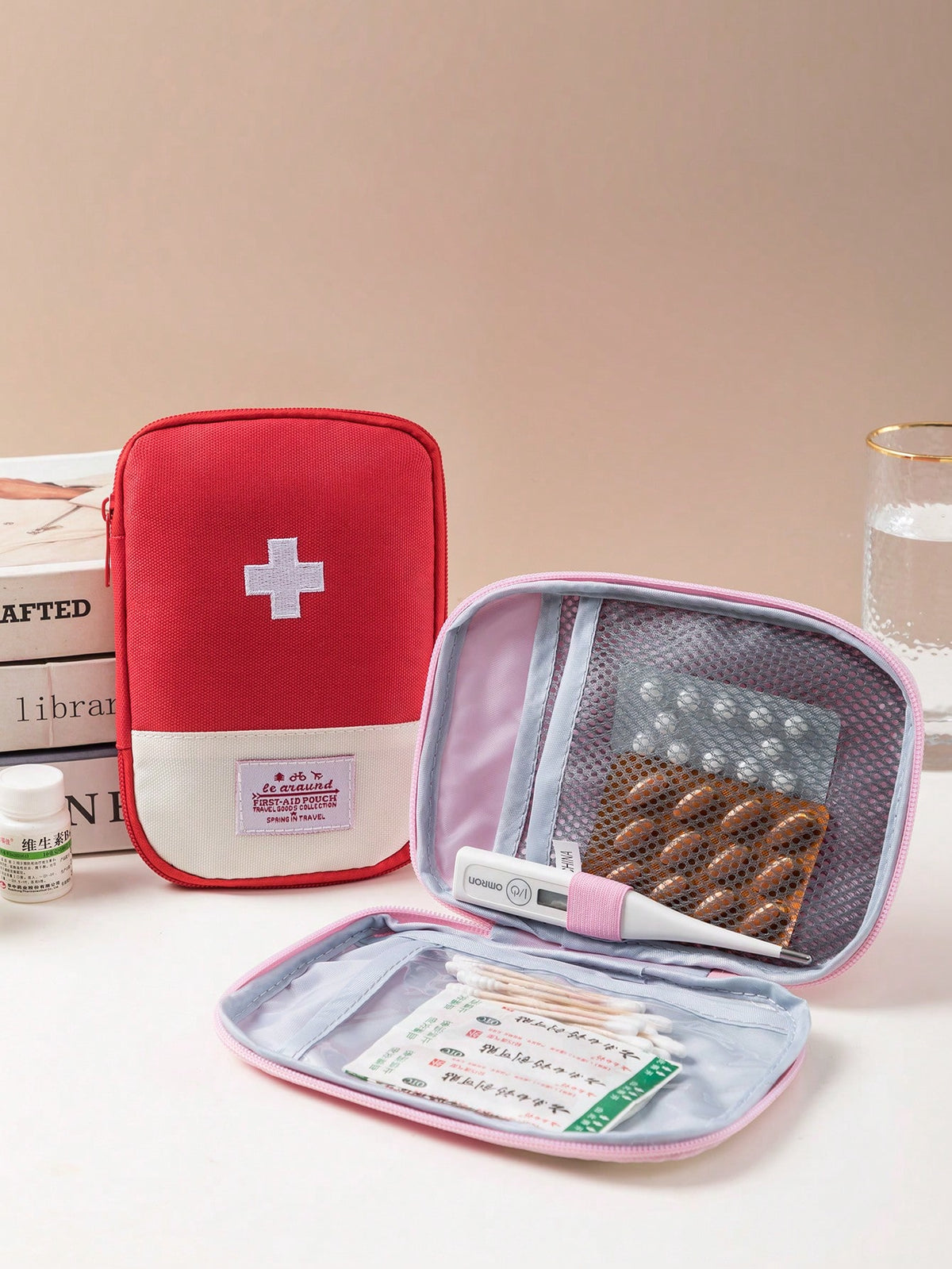 1pc Portable Storage Bag, Suitable For Business Travel, Convenient And Practical, Neat And Stylish. Can Also Be Used As Room Decor, Cosmetic Bag, Vanity Organizer, Toiletry Bag, Desktop Organizer
