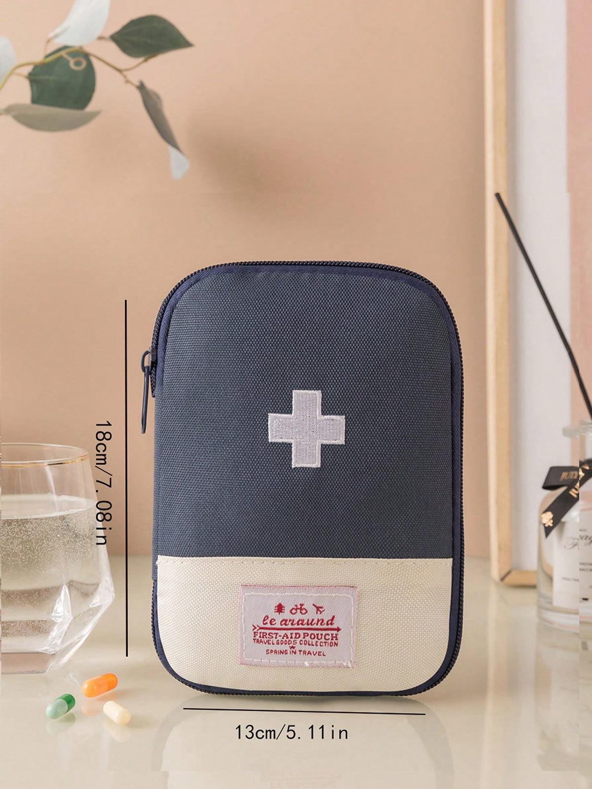 1pc Portable Storage Bag, Suitable For Business Travel, Convenient And Practical, Neat And Stylish. Can Also Be Used As Room Decor, Cosmetic Bag, Vanity Organizer, Toiletry Bag, Desktop Organizer
