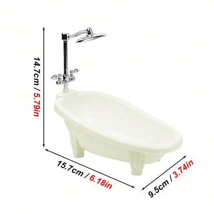 1pc Realistic Reptile & Small Pet Bath Tub, Suitable For Hamsters, Lizards, Turtles, Parrots And Birds, Aquarium And Cage Decor And Cleaning Accessory